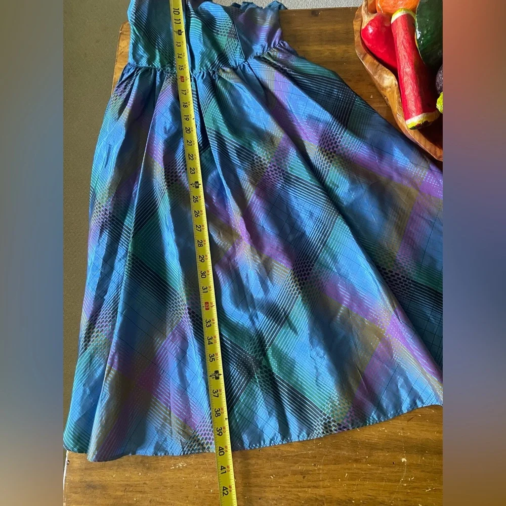 Vintage 60s One Shoulder Silk Fit Flare Party Prom Dress Sz XS 0 2 Unionmade - Picture 8 of 9